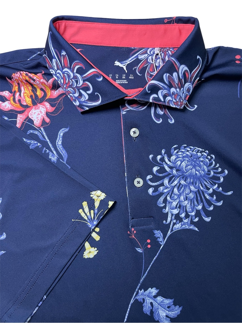 NWT Puma Mattr Men Dahlia Golf Polo 628827 01 Deep Navy Blue Horizon 40-UV XL